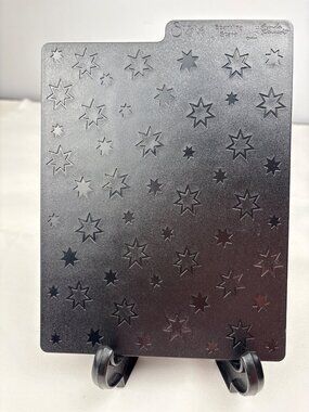 Sizzix Embossing Plate Gate Ornate & Starry Night 5x7" Black Plastic